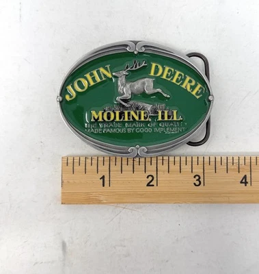 John Deere Moline Illinois Metal Belt Buckle - Image 1 of 2