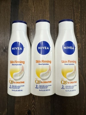3PK NIVEA Loción Corporal Reafirmante de Piel Hidratación Transparente con Q10 y Creatina 8.4 OZ Foto 1 de 3