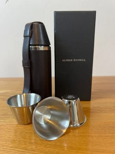 Alfred Dunhill Links Golf Edición Limitada Frasco de cuero para cazadores y 4 tazas nuevo en caja PVP £575 - Imagen 1 de 16