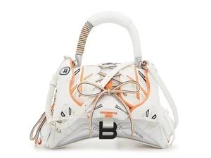 Balenciaga Sneakerhead Hourglass Satchel Handbag White Authentic New - Picture 1 of 9