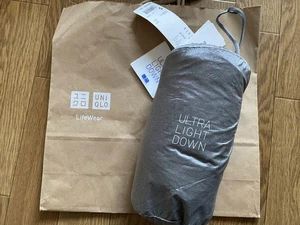 Uniqlo Ultra Light Down Compact Jacket gray 90% down 10% feather Double pocket - Picture 1 of 24