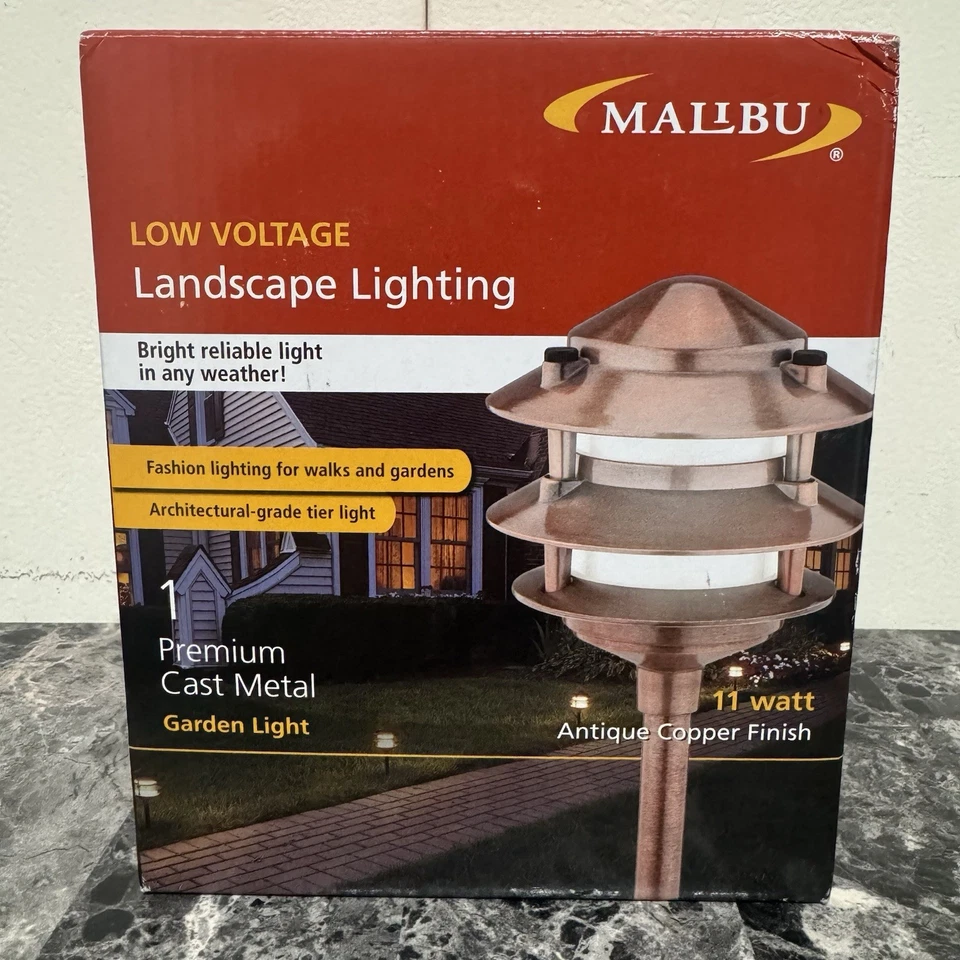 MALIBU CL191K 11W Low Voltage 12V Garden Landscape Light Metal Antique Copper - Image 1 of 4
