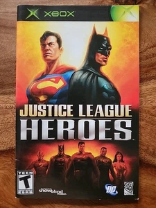 Justice League Heroes (Microsoft Xbox, 2006) Manual - Picture 1 of 2