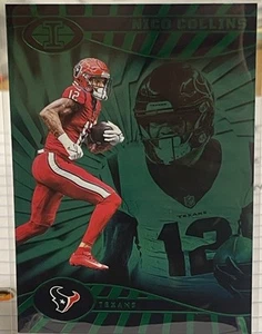 Nico Collins 2024 Illusions Emerald Trophy Collection #33 Houston Texans - Picture 1 of 2