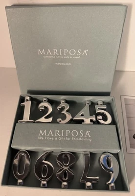 Juego de candelabros Mariposa con números plateados Foto 1 de 4