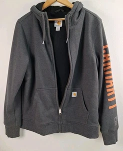 Sudadera Carhartt Rain Defender Talla MEDIANA Forrada de Vellón Brazo Gráfico Cremallera Completa - Imagen 1 de 17
