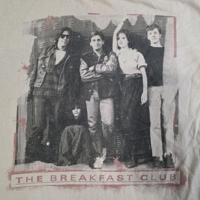 Camiseta marfil impresa con póster de la película The Breakfast Club, talla grande Foto 1 de 4