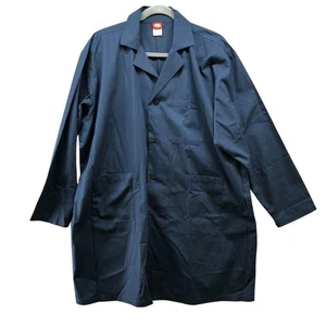 NWT Dickies Lab Coat Mens 4XL Navy Blue Medical Uniform Work Coat - Picture 1 of 10