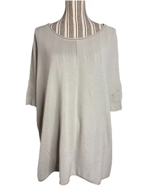 Pullover James Perse estándar para mujer mangas 3/4 algodón gris de gran tamaño talla 3 Foto 1 de 4