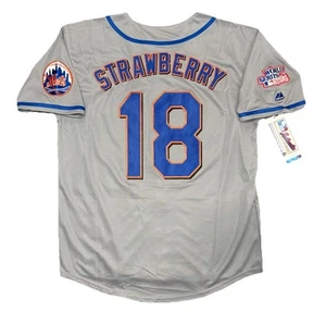 Maglia Darryl Strawberry 1986 New York Mets World Series grigia strada uomo grande - Foto 1 di 3
