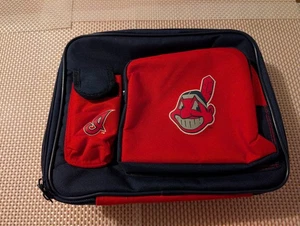 Vintage CLEVELAND INDIANS Insulated LUNCH BAG/COOLER Chief Wahoo MLB Subway Logo - Picture 1 of 6