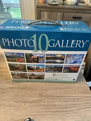 Sure-Lox Photo Gallery Box Set Of 10 Deluxe Jigsaw Puzzles 5600 Pieces New - Image 1 of 4