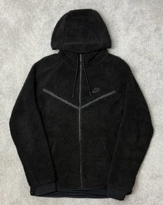 Nike Tech Fleece Icon Sherpa Giacca Full-Zip Nera, Uomo Taglia Medium Windrunner - Foto 1 di 12