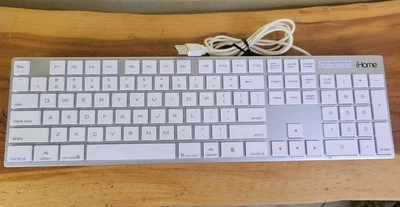iHome Full Size Wired Keyboard: Compatible w/ Apple iOS or Windows - Sleek Mac - Image 1 of 3