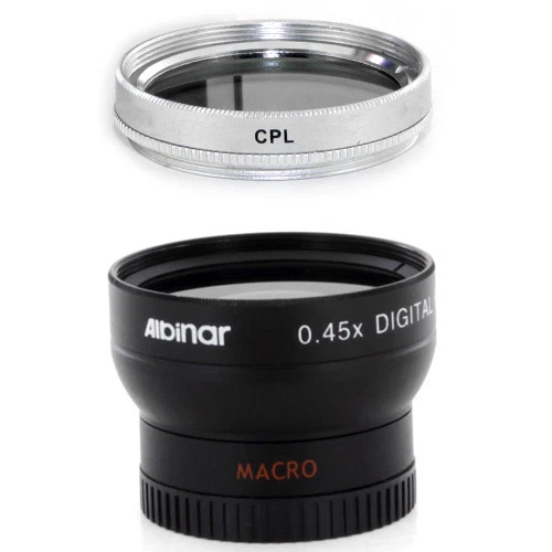 Albinar 37mm Wide Angle Lens, Polarizer Filter for Sony HDR CX160 CX130 XR160,US - Image 1 of 1