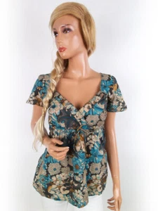 Vero moda T. 38 Azul Blusa Túnica Algodón 100% Manga corta - Imagen 1 de 5