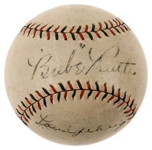 Magnificent Babe Ruth & Lou Gehrig Dual Signed 1927 National League Baseball JSA - Picture 1 of 7
