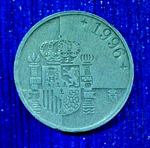 WORLD COIN SALE-1996 SPAIN 1 peseta-ALUMINIUM COMPOSITION COIN-KM# 832 - Picture 1 of 3