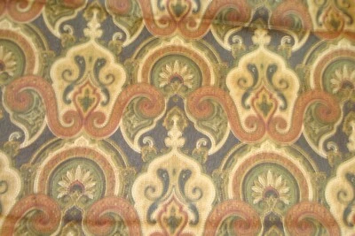 Tela Mill Creek 1,47 yardas cachemira marrón verde algodón decoración del hogar 54" x 53" BTP Foto 1 de 4