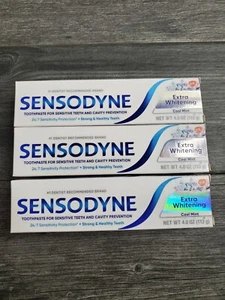 Sensodyne Extra Whitening Sensitive Teeth and Cavity Prevention Toothpaste, 3pk - Picture 1 of 4