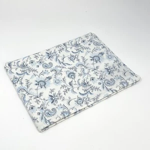 Ralph Lauren Jacobeo Floral Paisley Azul Blanco Almohada Estándar Algodón Falso - Imagen 1 de 4