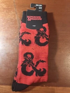 DUNGEONS & DRAGONS AMPERSAND LOGO CREW SOCKS NEW /w Tags - Picture 1 of 3