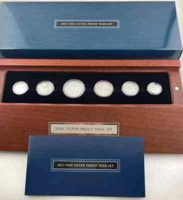 2011 AUSTRÁLIA - CONJUNTO OFICIAL DE ANO DE PROVA DE PRATA FINA (6) - RAM PKG com certificado de autenticidade - 2 Oz - Imagem 1 de 4