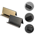  2 Pcs Card Storage Rack Stainless Steel Business Holder Display Stand