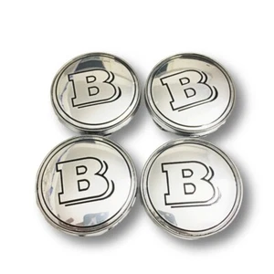 4x 75 mm para Mercedes-Benz Brabus tapa de buje tapa de llanta Affalterbach plata - Imagen 1 de 4
