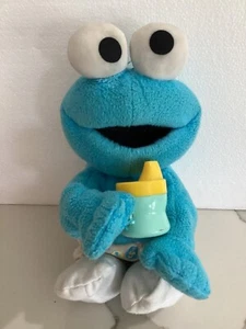 Vintage Fisher Price BABY COOKIE MONSTER w/Sippy Cup 11” Talks/Moves SEE VIDEO - Picture 1 of 7