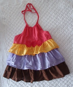 Gymboree 7 Girls Halter Top Tank Jungle EUC Tiered Spring Summer Fall colorful - Picture 1 of 2