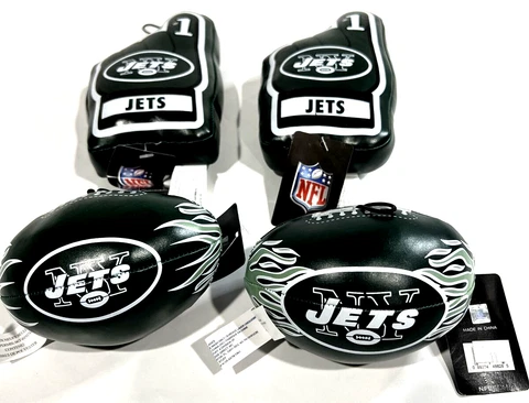 New York Jets Plush Footballs & Plush Hand (4-Pack) Cover