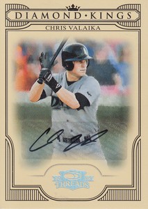 2008 Donruss Threads Diamond Kings Signatures Card #7 Chris Valaika Au