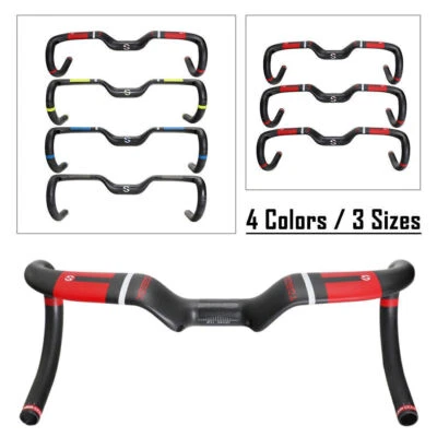 Manillar de fibra de carbono para bicicleta de carretera TOSEEK manillar de carreras barra de caída 31,8 mm Foto 1 de 4