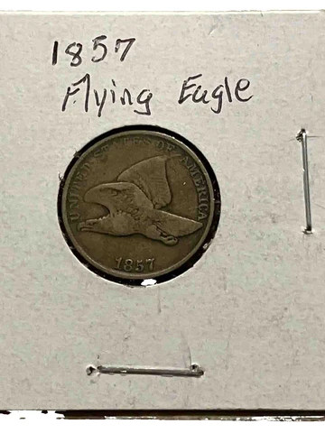 1857 Flying Eagle Cent AU DETAILS! **Excellent Details, Fantastic Eye Appeal! Cover