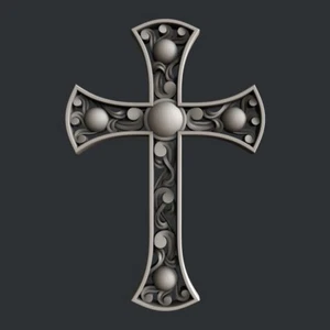 3d STL models for CNC, Artcam, Aspire, decor religion cross - Picture 1 of 3