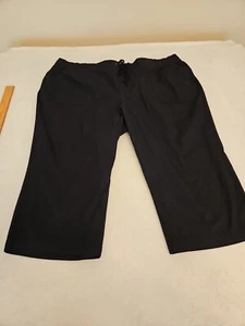 Lane Bryant Black Wide Leg Crop Capri Pull OnPants 26 Career Casual Dressy NWT - Picture 1 of 10