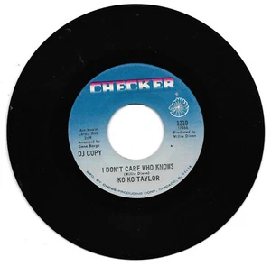 KO KO TAYLOR-CHECKER 1210 PROMO R&B TYPE SOUL 45 RPM i DON'T CARE WHO KNOWS VG++ - Picture 1 of 1