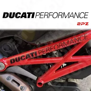 ADESIVO DUCATI PERFORMANCE PER TRALICCIO NERO 2PZ COPPIA DA 30CM PRESPAZIATO - Foto 1 di 1