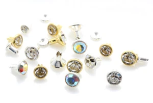 Genuine Preciosa Czech Crystal Metal Rivets with Chaton MAXIMA Crystals - Picture 1 of 5