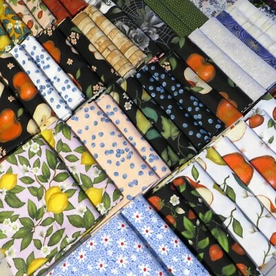 Pre-Cut Quilters Fat Quarters Cotton Fat 1/4's, 18" x 22" $3.99 Ships Any Amount - Image 1 of 3