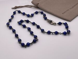 David Yurman Spiritual Beads Rosary Necklace in Lapis Lazuli 26"