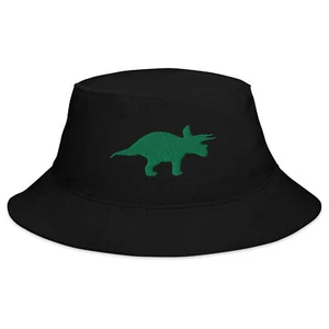 Triceratops Embroidered Dinosaur Bucket Hat - Picture 1 of 8