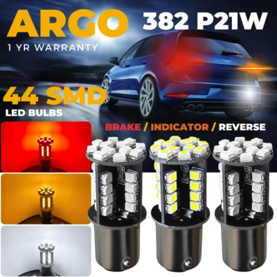 P21W 382 Ba15s R5w Led 44 Smd 12v Bulb Reverse Brake Indicator 1156 Light Bulbs  - Image 1 of 4