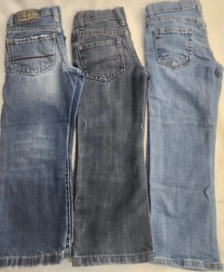 Boys Denim Jeans Size 4 Pants Lot Childrens Place, Lee, Sonoma 3 Pairs GUC - Picture 1 of 10