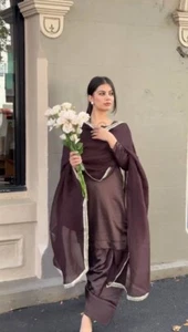 Pakistani Farsi Salwar Kameez Ready made Suits Bollywood Wedding Party 3 Piece - Picture 1 of 8