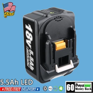 NUEVO Para Makita 18V 5.5Ah BL1860 BL1850 LXT BL1830 BL1850 CON LED - Imagen 1 de 12