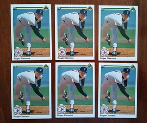 1990 UPPER DECK #323 ROGER CLEMENS Lot of (6) - Picture 1 of 2
