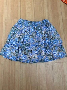 Damenrock VILA Volants Blumenmuster Flower Minirock Gr. S blau - Picture 1 of 1