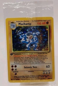 New/FactorySealed 1ST EDITION RARE HOLO FOIL MACHAMP POKÉMON CARD! 8/102 VINTAGE - Picture 1 of 3